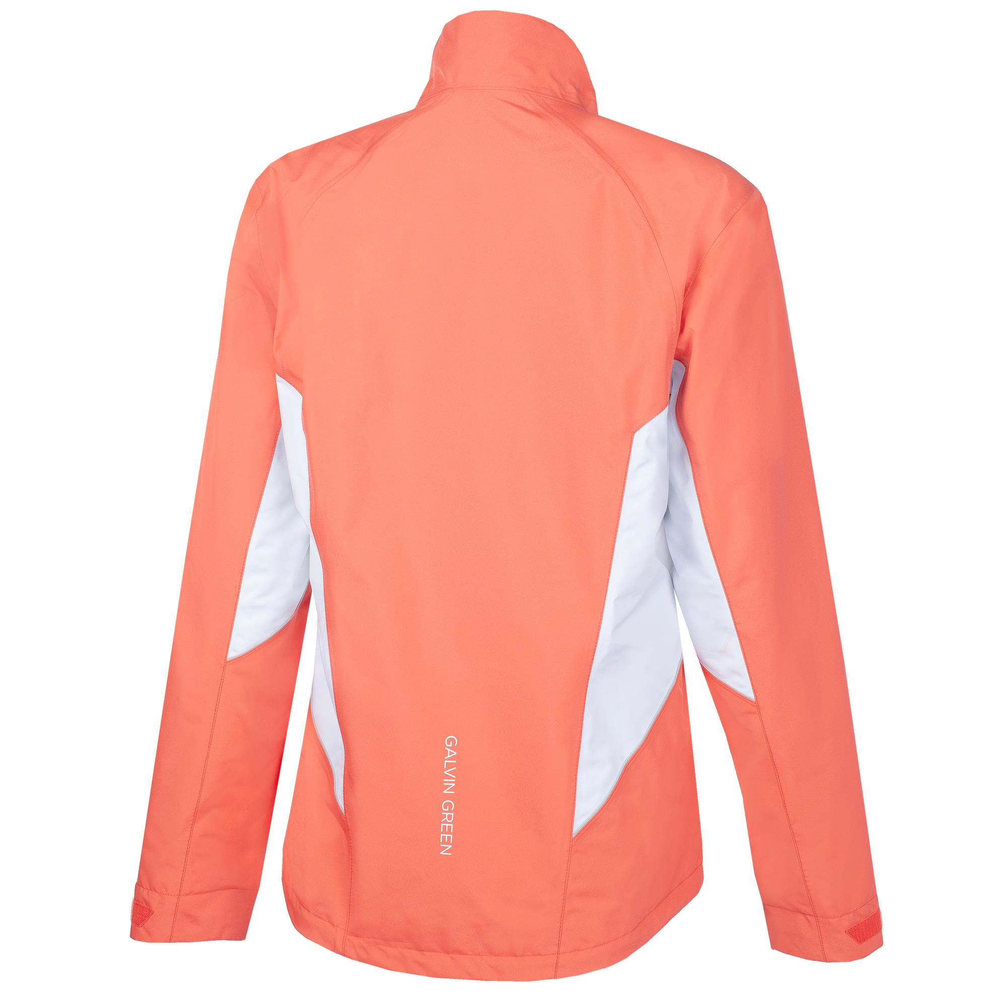 Galvin Green Aida Gore-Tex Ladies Waterproof Golf Jacket Coral/White/Cool Grey